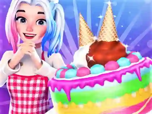 Гульня Cute Doll Cooking Cakes онлайн