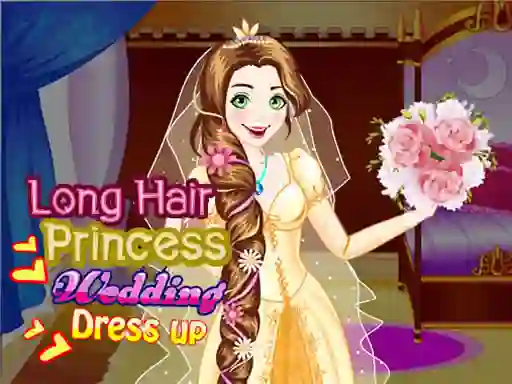 Гульня Long Hair Princess Wedding Dress up онлайн