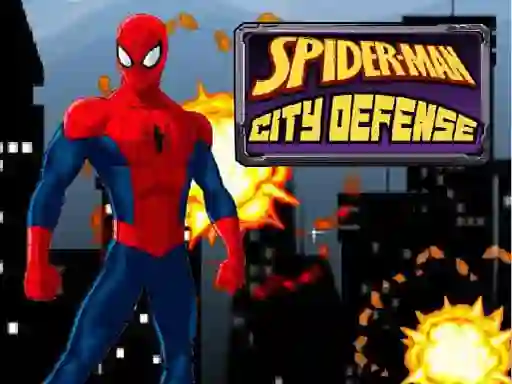 Гульня Spiderman City Defense онлайн