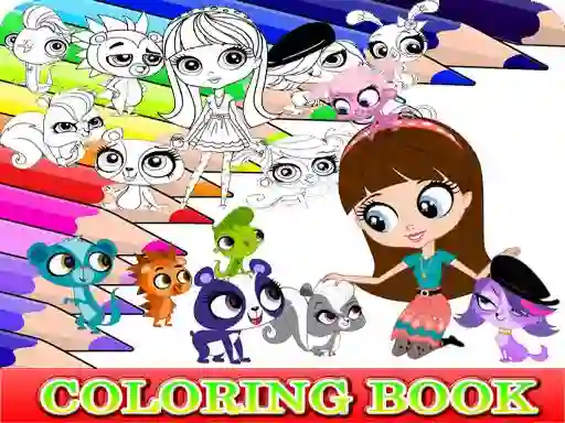 Гульня Coloring Book for Littlest Pet Shop онлайн