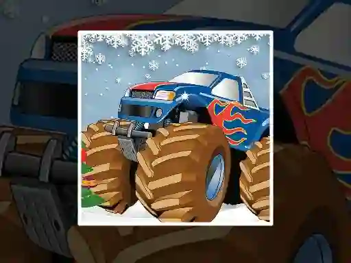Гульня Winter Monster Truck Puzzles онлайн