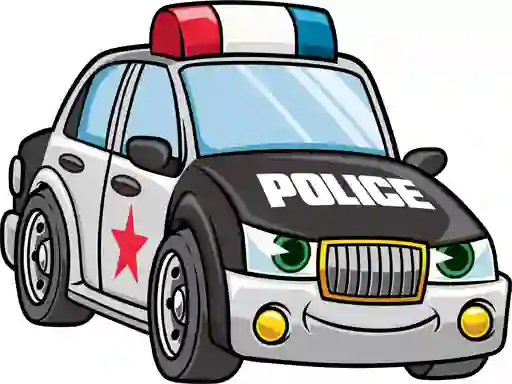 Гульня Cartoon Police Cars Puzzle онлайн