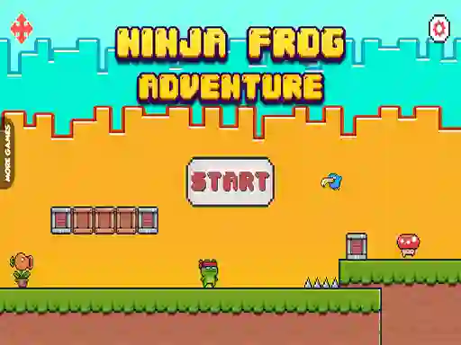 Гульня Ninja Frog Adventure онлайн