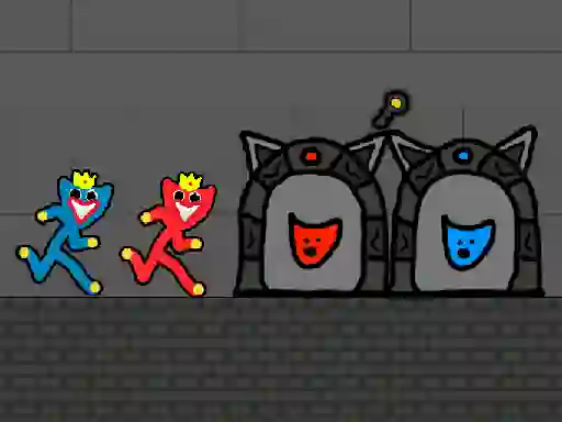 Гульня Red and Blue Stickman Huggy 2 онлайн