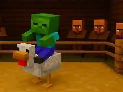 Гульня Chicken Jockey hidden lava chicken онлайн