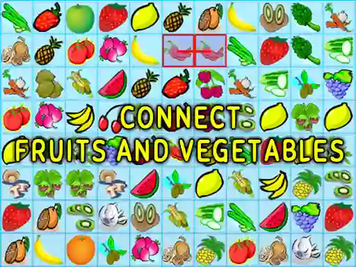 Гульня Connect Fruits and Vegetables онлайн