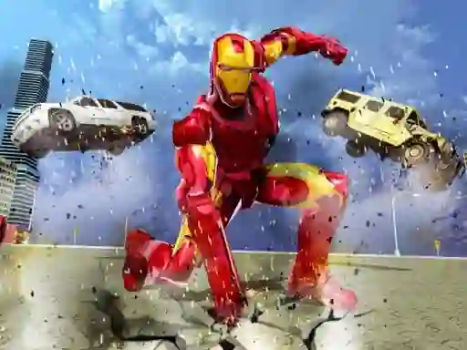 Гульня Flying Iron Hero онлайн