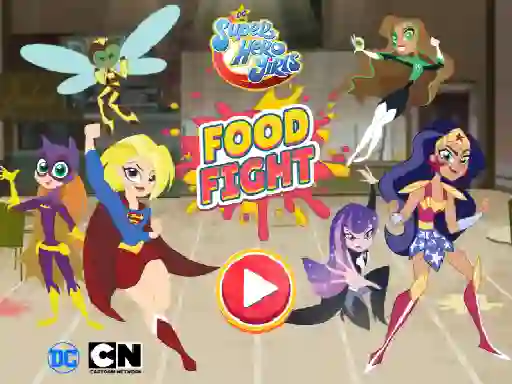 Гульня DC Super Hero Girls Food Fight онлайн