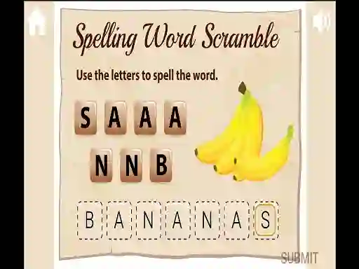 Гульня Spelling Word Scramble онлайн