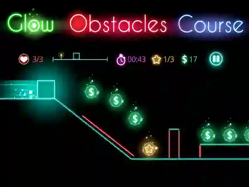 Гульня Glow obstacle course онлайн