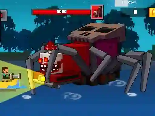 Гульня Pirate Block Craft Monster Shooter онлайн
