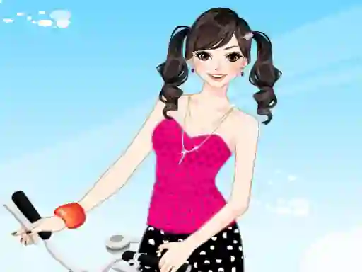 Гульня Bicycle Girl Dressup онлайн
