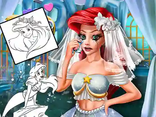 Гульня Coloring Book for Ariel Mermaid онлайн