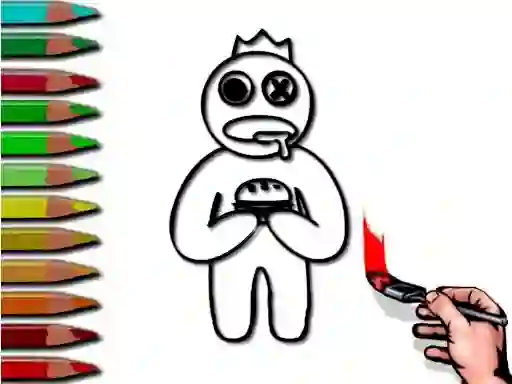 Гульня Rainbow Friends Coloring Book онлайн