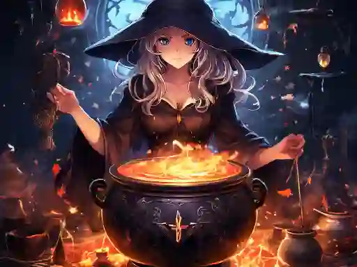 Гульня Anime girls Witchcraft онлайн