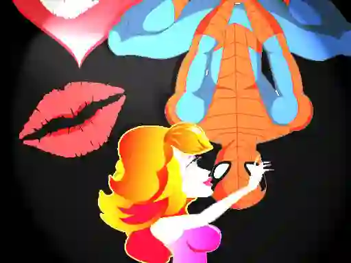 Гульня Spiderman Kiss онлайн