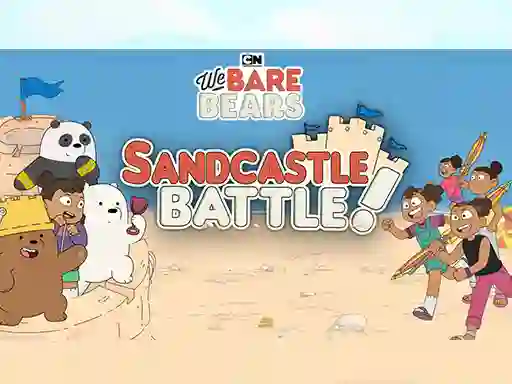 Гульня Sandcastle Battle! We Bare Bears онлайн