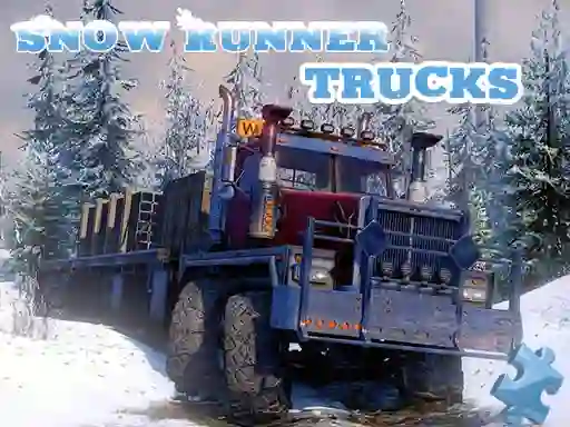 Гульня Snow Runner Trucks Jigsaw онлайн