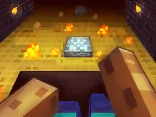 Гульня Parkour in the cave 3D онлайн
