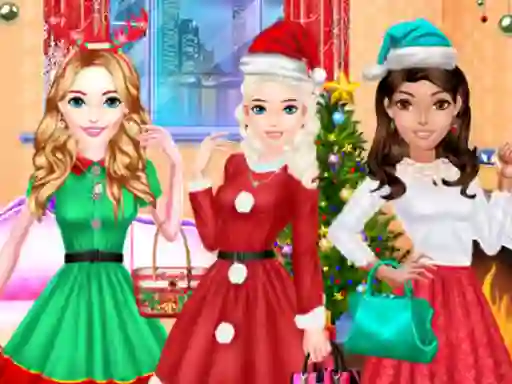 Гульня Fashion Girls Christmas Party онлайн