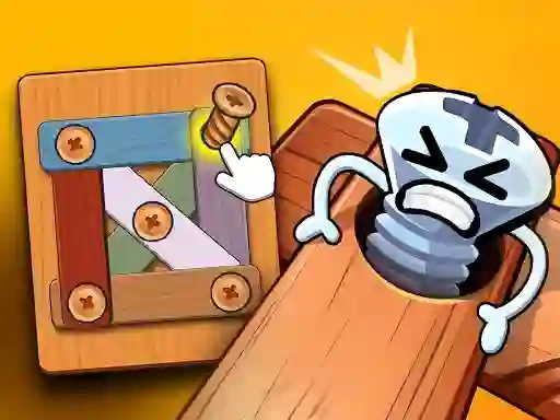 Гульня Wood Bolts Nuts Screw Pin Puzzle онлайн