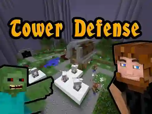 Гульня Minecraft Tower Defense онлайн