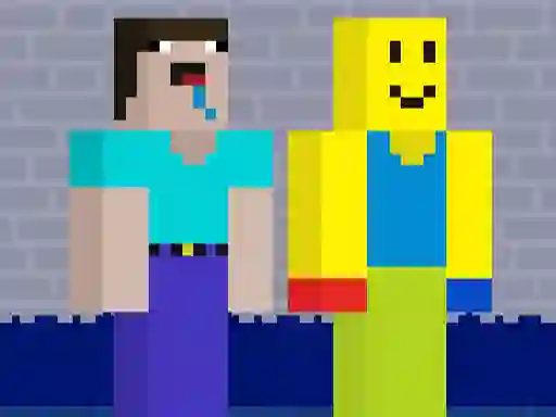 Гульня NoobLOX Rainbow Friends онлайн