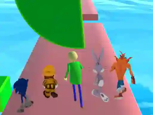 Гульня Fun Race 3D baldi's basics онлайн