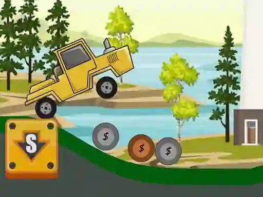 Гульня Hill Climb Tractor 2D онлайн