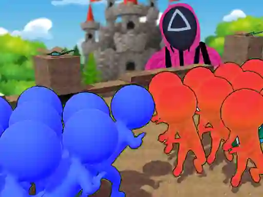 Гульня Squid Game Crowd Pusher онлайн