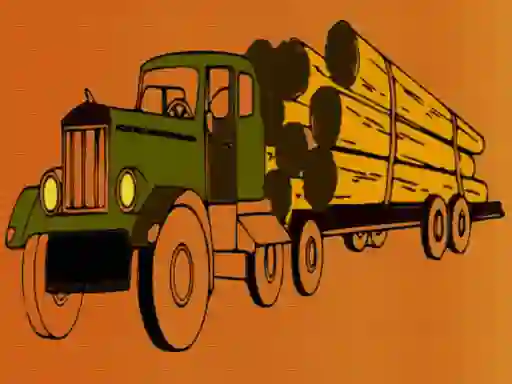 Гульня Logging Trucks Coloring онлайн