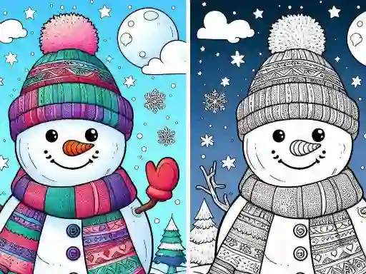 Гульня Coloring book Winter онлайн