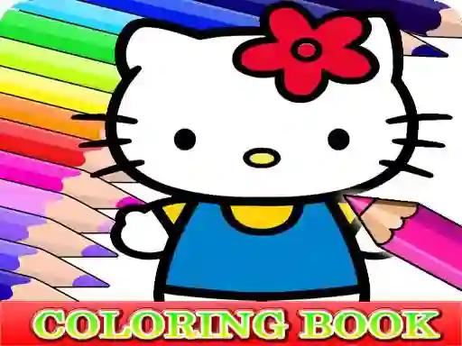 Гульня Coloring Book for Hello Kitty онлайн