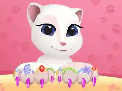 Гульня Talking Tom Angela Great Manicure онлайн