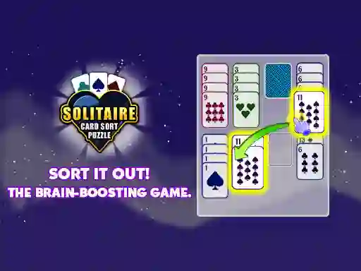 Гульня Solitaire Card Sort Puzzle онлайн