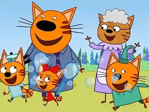 Гульня Cat Family Educational Games онлайн