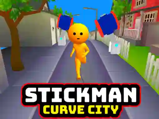 Гульня Stickman Curve City онлайн