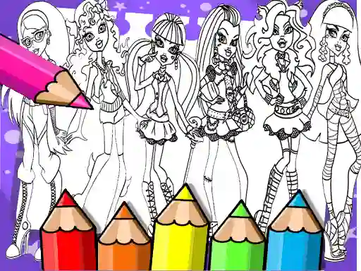 Гульня Monster High Coloring Book онлайн