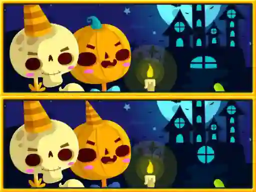 Гульня Find Differences Halloween онлайн