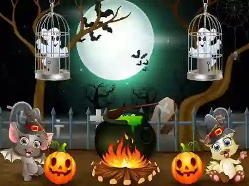 Гульня Halloween Twin Ghosts Rescue онлайн