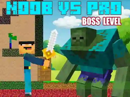 Гульня Noob vs Pro Boss Levels онлайн