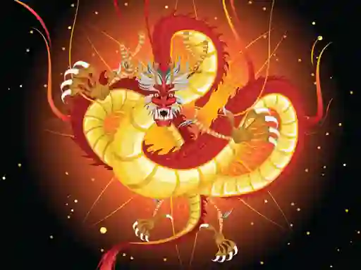 Гульня Chinese Dragons Coloring онлайн