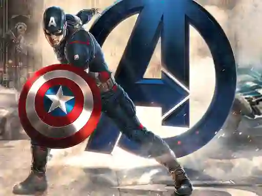 Гульня Captain American Jigsaw Puzzle онлайн