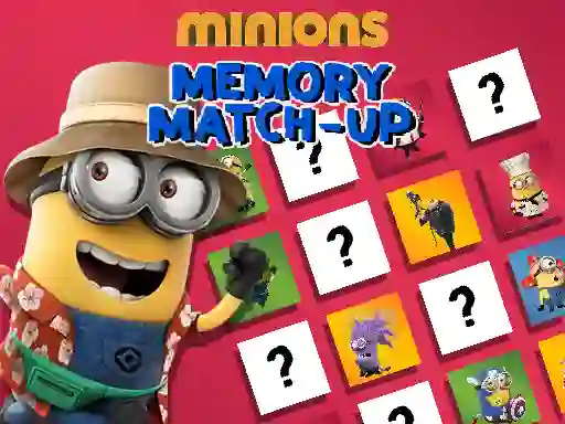 Гульня Minions Memory Match Up онлайн