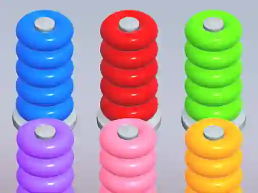 Гульня Color Ring Sort онлайн