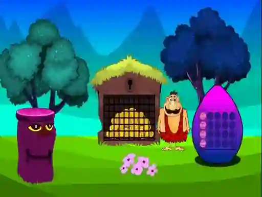 Гульня Caveman Treasure Escape онлайн