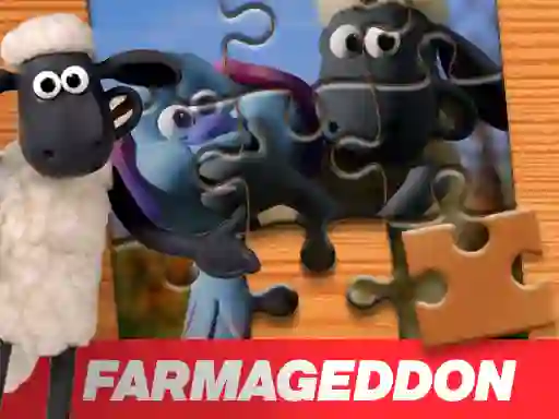 Гульня  A Shaun the Sheep Movie Farmageddon Jigsaw Puzzle онлайн
