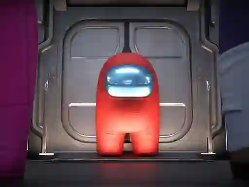 Гульня Amongus Geometry Jump онлайн