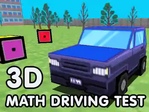 Гульня 3D Math Driving Test онлайн