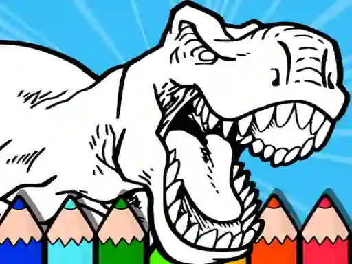 Гульня Coloring Dinos For Kids онлайн